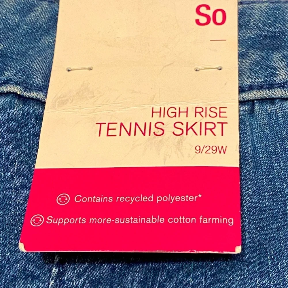 NWT So High Rise Denim Tennis Mini Skirt Size 9/29W - Picture 4 of 7